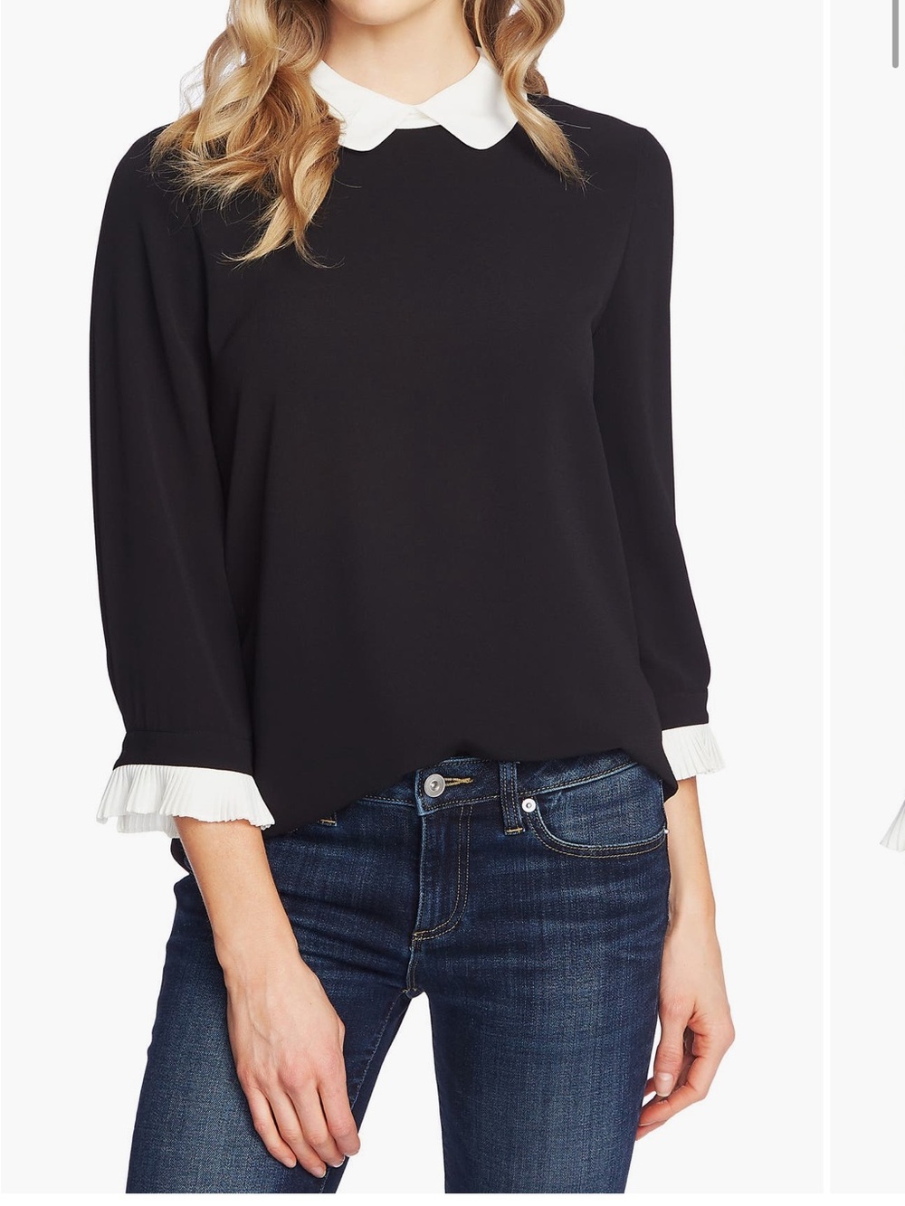 CeCe Peter Pan Collar Top